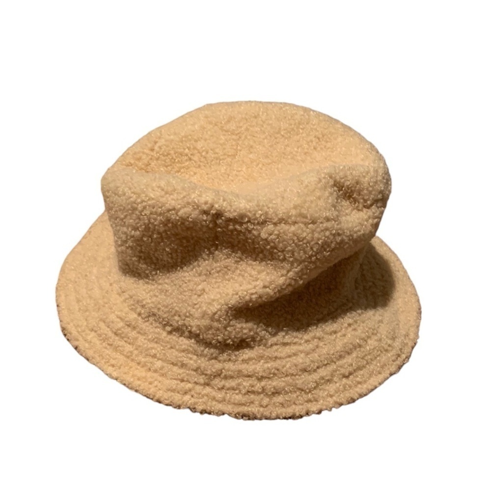 Treasure & Bond Kids High Pile Fleece Bucket Hat in Beige Semolina NWT